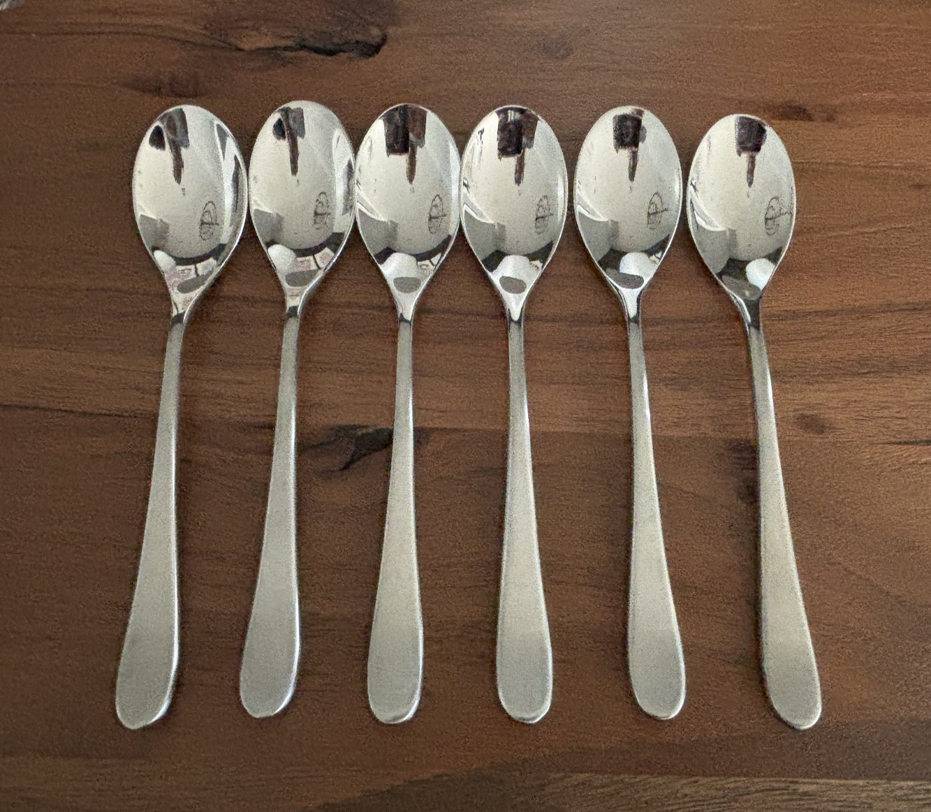 Mikasa Brynley Satin Forged Teaspoons Stainless Flatware Set of 6