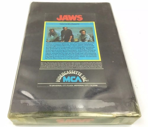 Vintage JAWS Beta / Betamax Hi Fi Movie Video Cassette Tape | 1980 MCA