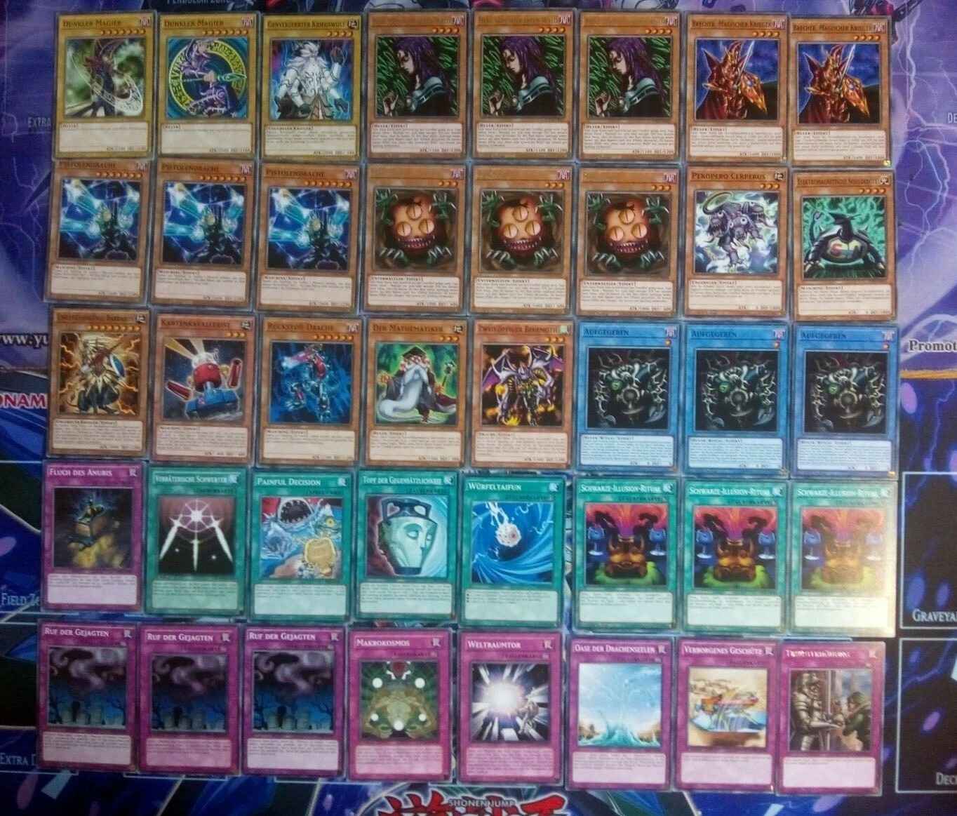 Yu-Gi-Oh Komplettes Deck für AnfängerBeginner,40 Karten, inkl. Dunkler Magier
