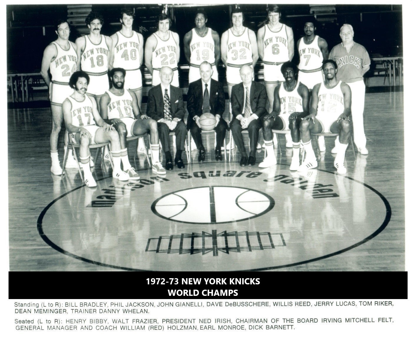 1972-73 NEW YORK KNICKS 8X10 TEAM PHOTO PICTURE NY