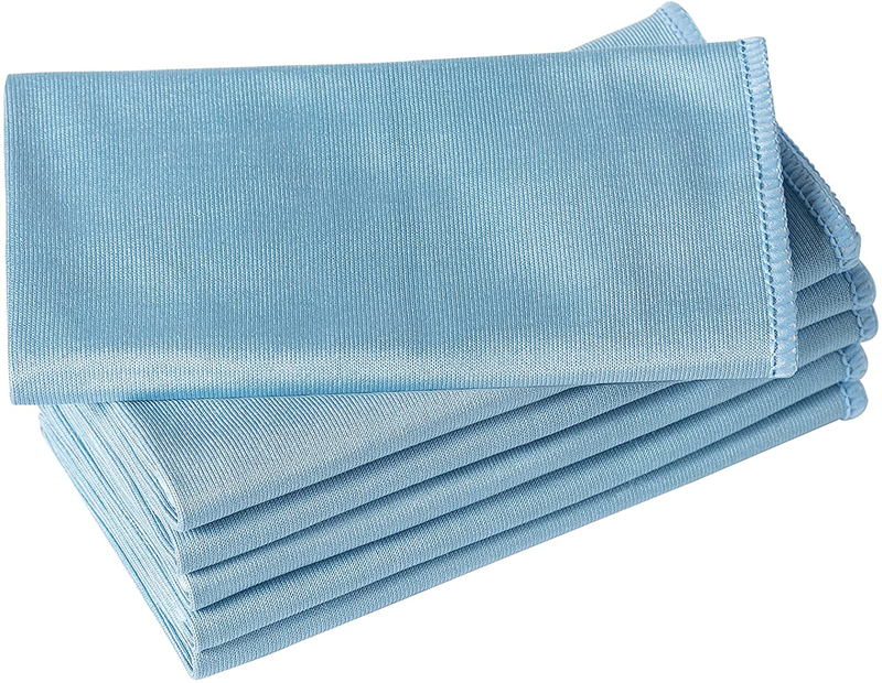 6 Pack Microfiber Glass Cleaning Cloth 16 Inch X 16 Inch Lint Free Quickly Clean