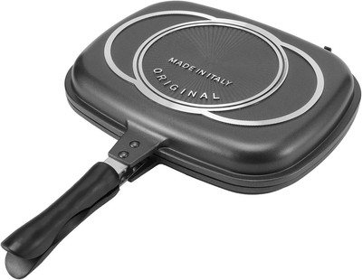 RBSD Double-sided Frying Pan, 32cm/12.6in BBQ Grill Pan, Double Side Pressure Co