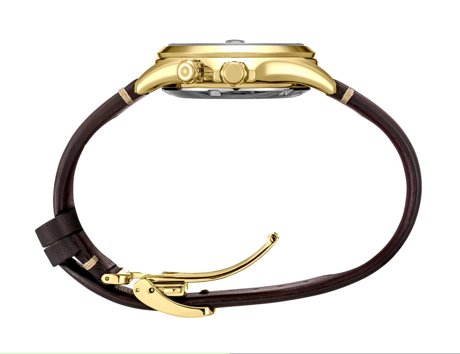 Pre-owned Seiko Spb210 Prospex Alpinist Green Dial 39.5 Mm Gold Leather Auto Men's Watch