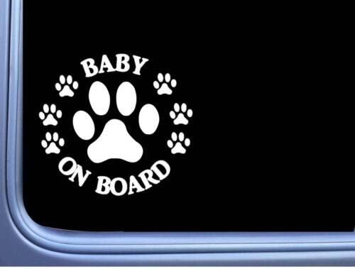 Baby on Board Dog Rescue L498 6" Sticker decal