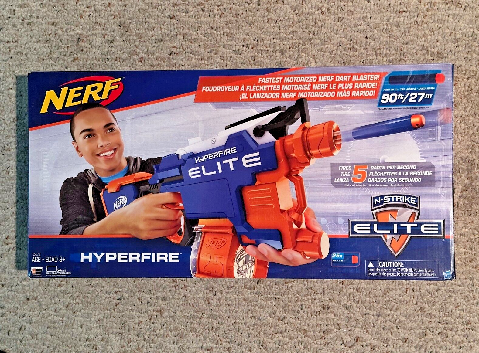 NERF Hyperfire N-strike Elite Motorized Dart Blaster NEW IN