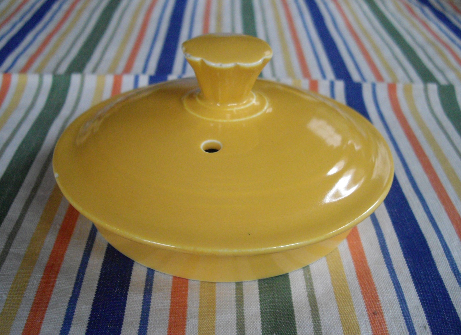 Vintage Fiesta YELLOW  Large Teapot Tea Pot Lid ~