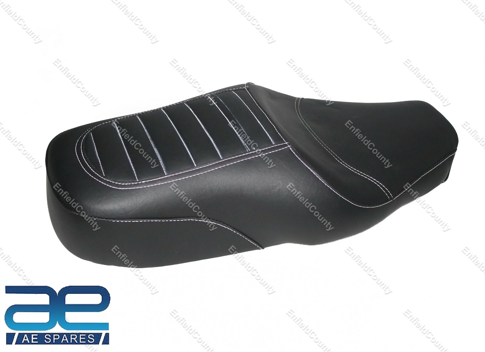 Fits For Royal Enfield Interceptor 650cc Cushioned Dual Seat White Thread 