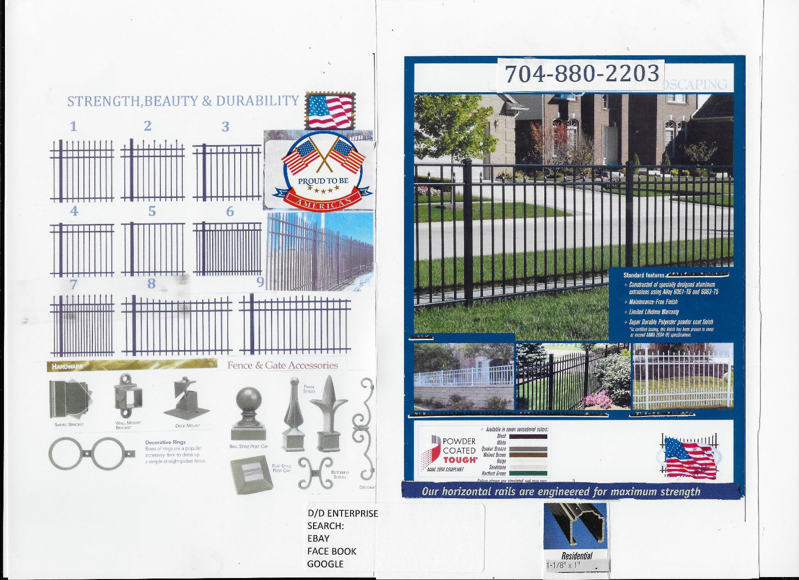 ALUMINUM FENCE/COMMERCIAL & INDUSTRIAL / STORAGE BUILDINGS / PARKS / SCHOOLS /