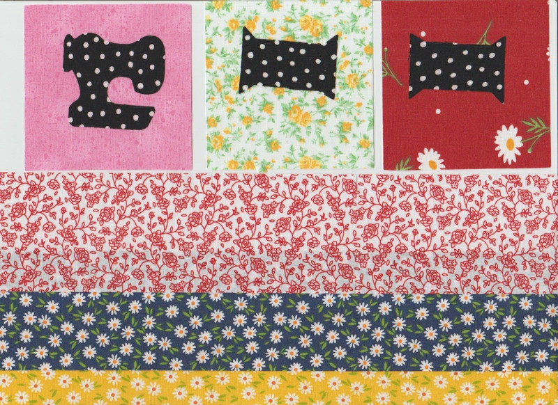 DIY Pincushions quilt fabric parts for 3 projects Finished Size: