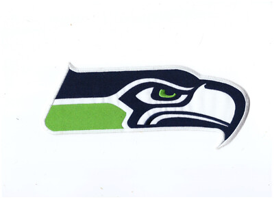 New 3 3/4 x 9'' Seattle Seahawks Iron on Patch Free Shipping