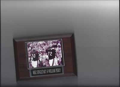 MIKE SINGLETARY & WILLIAM PERRY PLAQUE CHICAGO BEARS FOOTBALL NFL 