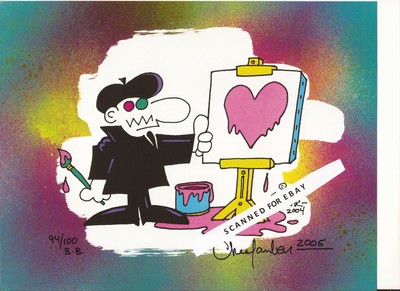 2 Mr. Beat Signed Pieces of Art Work by Chris Yambar 2004 Limited to 100, 300 CC