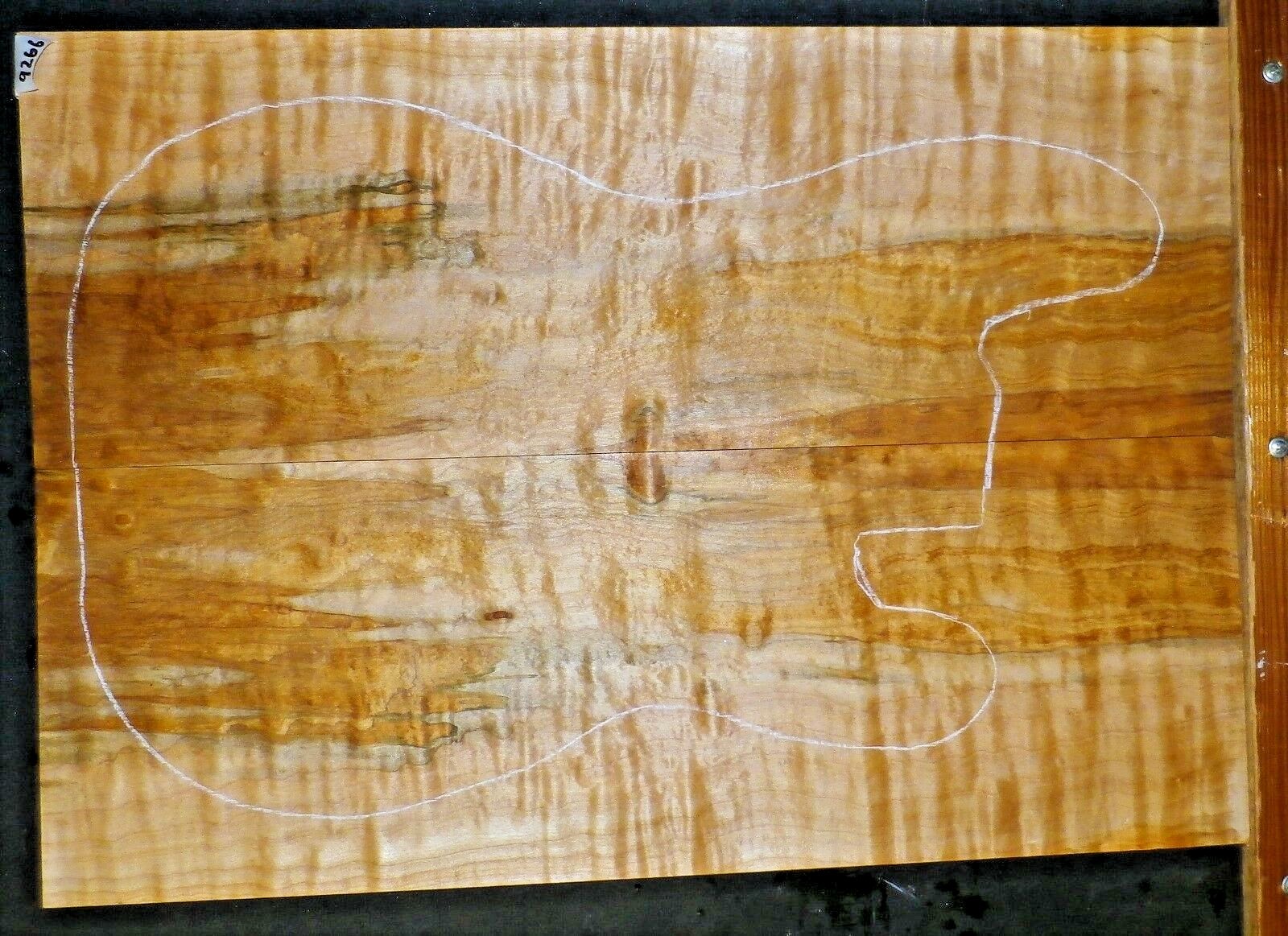 Spalted Curly Maple 9266 Luthier 5A Electric Guitar Top WOOD 23- x 16 x .500