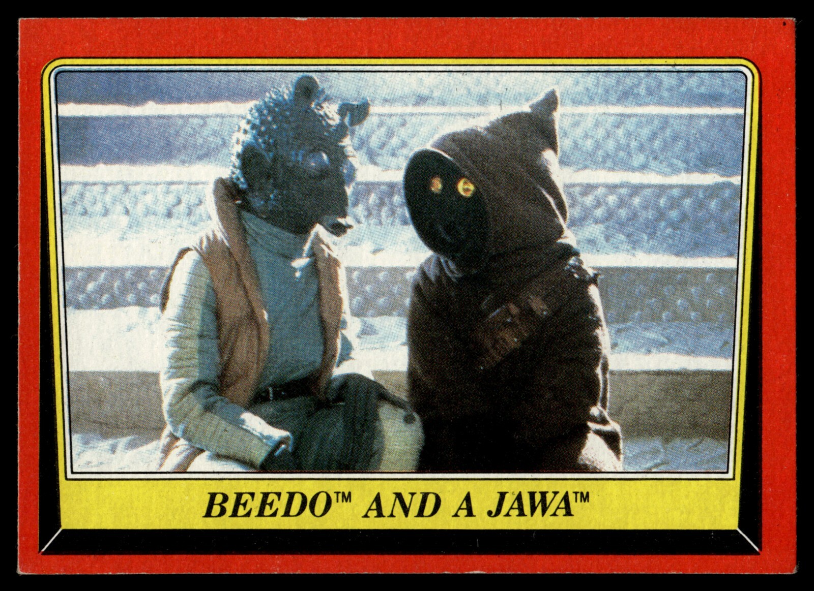 1983 Topps Star Wars Return of the Jedi Red Cards Beedo and