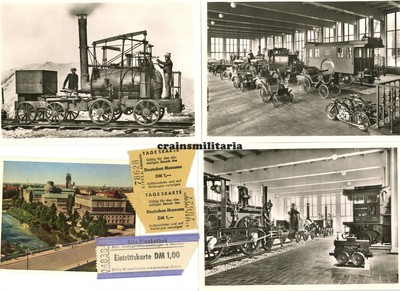 8x Orig AK Foto Broschüre Tageskarte Deutsches Museum München 1961 Dampfmaschine