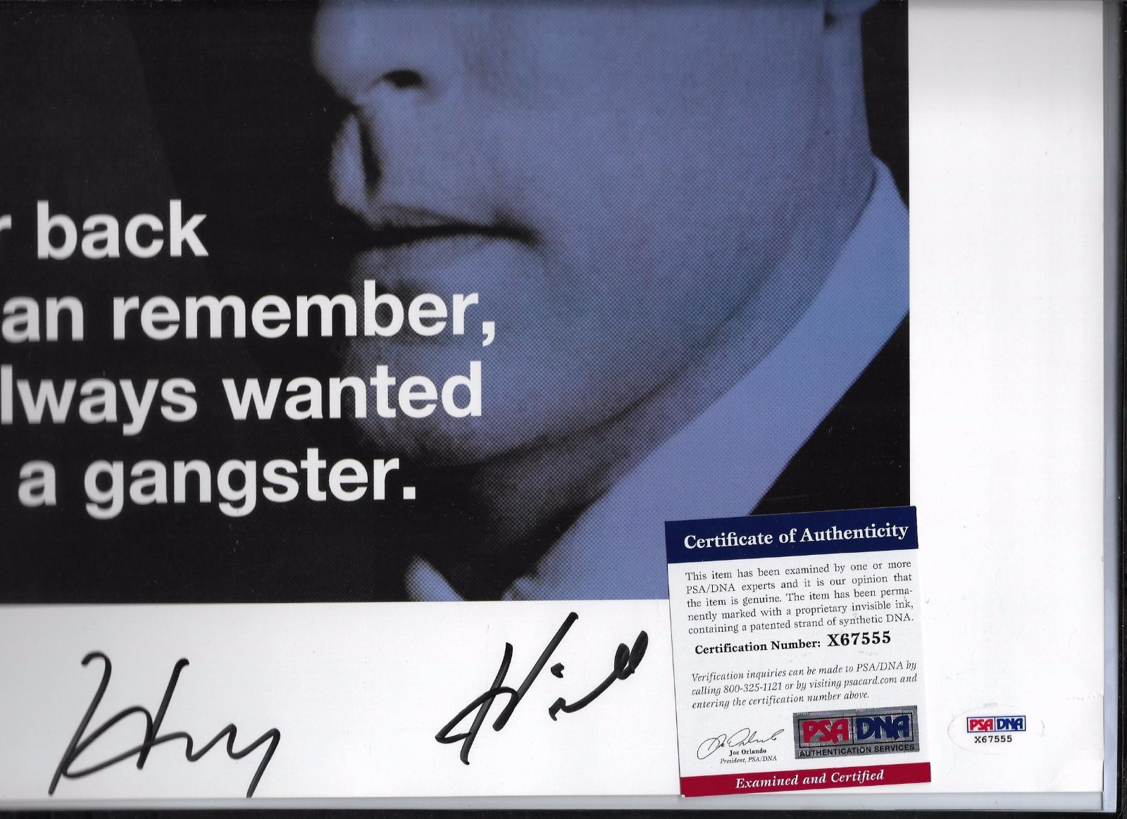 Henry Hill autographed 16x16 photo PSA/DNA COA Goodfellas Ray Liotta