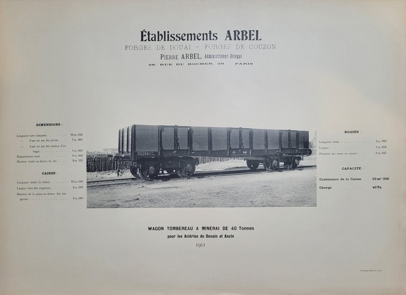 Planche Photo Usine Arbel, Mines, Mineur, Train, Sncf 