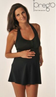 Prego Maternity Halter Tankini. Solid Black. Size 3x. Model#6211 A183sp
