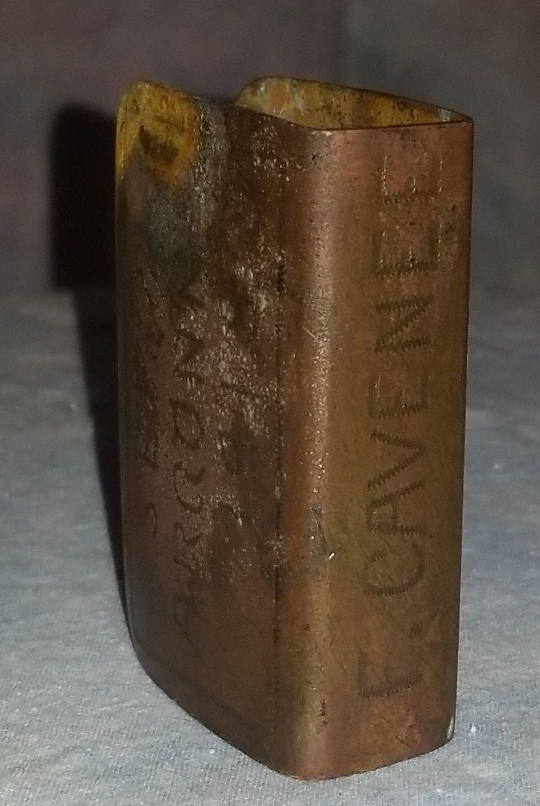 Original *** WWI A 110th Engineers Argonne Sept 21st 1918 Brass Bible clip Rare