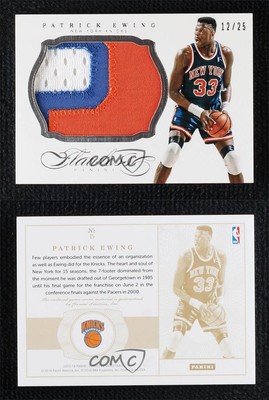 2013-14 Panini Flawless Patch /25 Patrick Ewing #15 Patch HOF