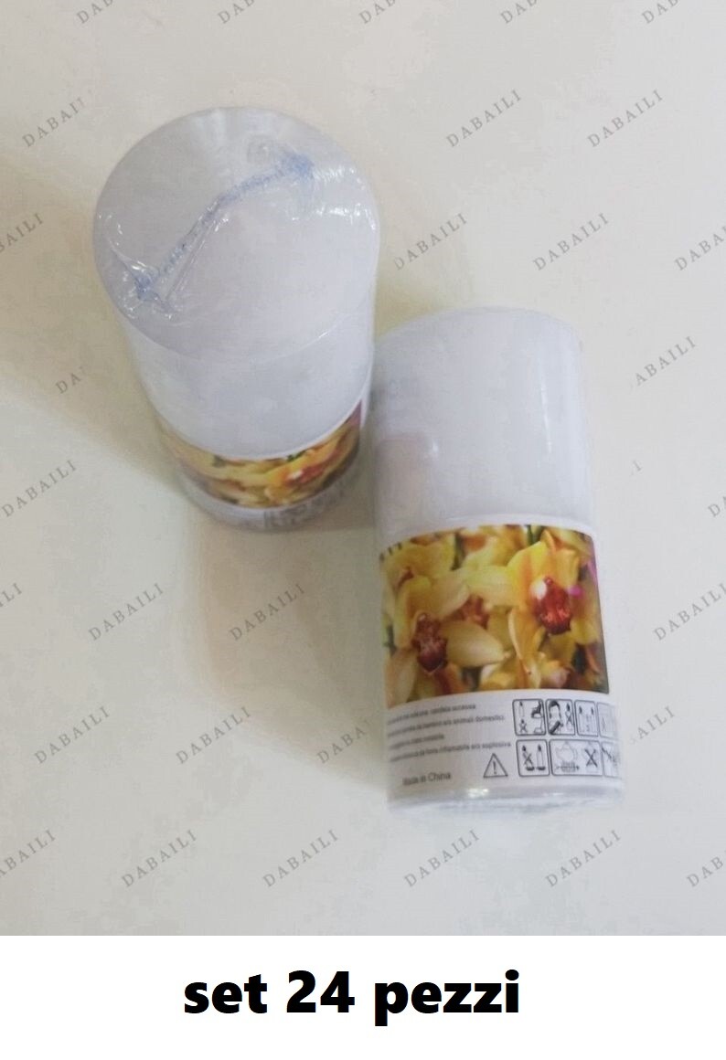 Set 24 Pezzi Candele Cera Profumate Bianche Aroma Orchidea 4,5x10,5cm bal