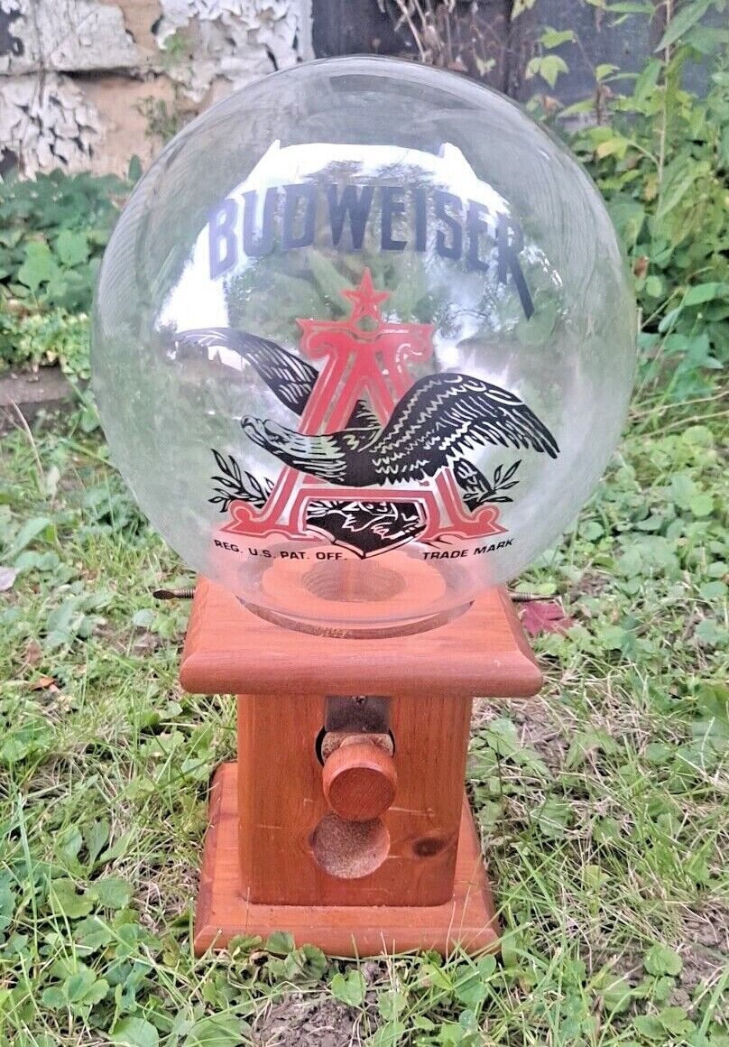 Anheuser Busch BUDWEISER Vintage Peanut/Gumball Dispenser Glas...