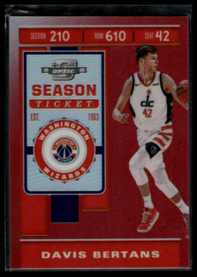 Davis Bertans 2019-20 Panini Contenders Optic Red #15 Washington Wizards