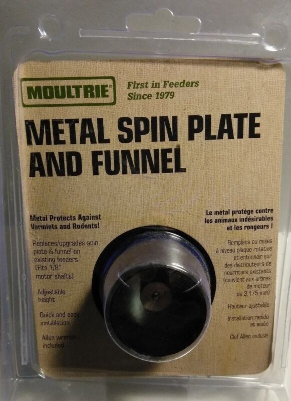 NEW Moultrie Metal Spin Plate & Funnel Kit pig Deer BIG Game Feeder MHF-ASPF P4