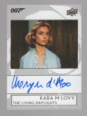 MARYAM D'ABO AS KARA MILOVY 2019 UPPER DECK JAMES BOND AUTO THE LIVING DAYLIGHTS
