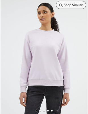 BNWT SIZE L LARGE GEORGE LILAC CREW NECK SWEATSHIRT TOP 16 18 brand new