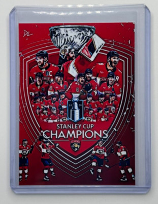 Florida Panthers Limited Edition Artist Signed Stanley Cup Champions Card 6/10