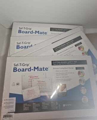 5 X San Jamar CBM1016 Saf-T-Grip Board-Mate Nonslip Cutting Board Mat, 10''x 16''