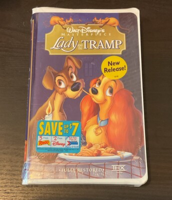 New-Sealed Walt Disney Masterpiece VHS Tape(Lady And The Tramp)Clam Shell