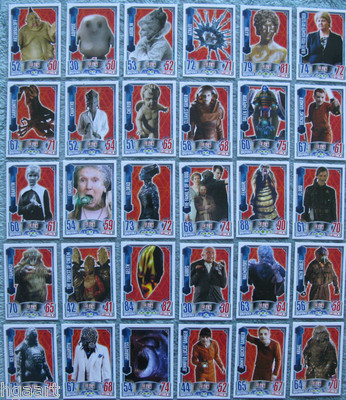 Dr Who Alien Attax Choose One Aliens Base Card From List (#49 - 109)