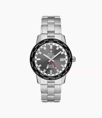 New Zodiac Super Sea Wolf GMT World Time Automatic Stainless Steel Watch ZO9409