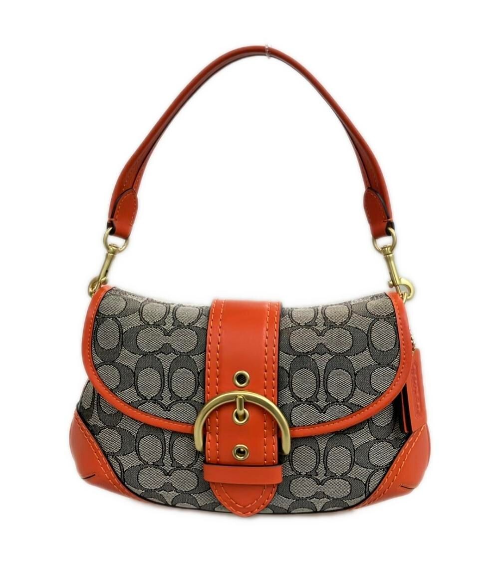バッグ Coach Archive Signature Accessory Pouch Coach Pouch Bag with Signature Canvas Detail - Club de Mode