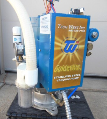 TECH WEST Goldenvac Stainless Steel Dental Vacuum 2 HP Pump VPLG5SS 5 Users