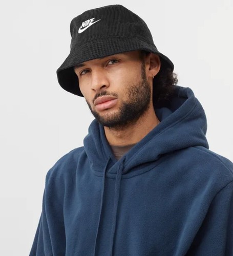 RARE NEW Nike Sportswear Futura Corduroy Bucket Hat Black