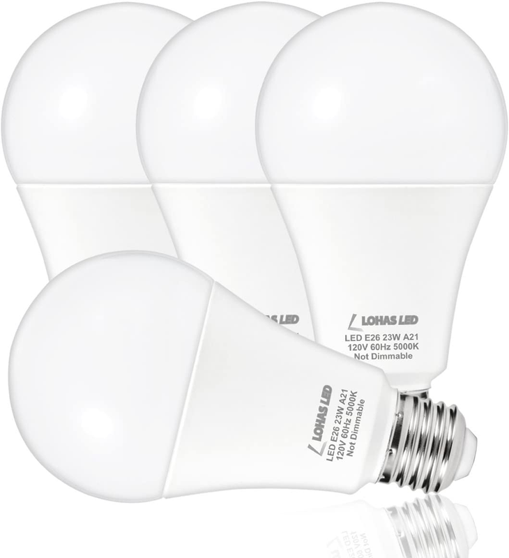 LOHAS LED 23W Light Bulb, A21 LED Light Bulbs, 2550 Lumen, 5