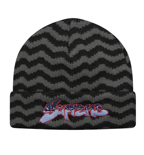 New Supreme Zig Zag Stripe Beanie FW17 OS authentic Rare