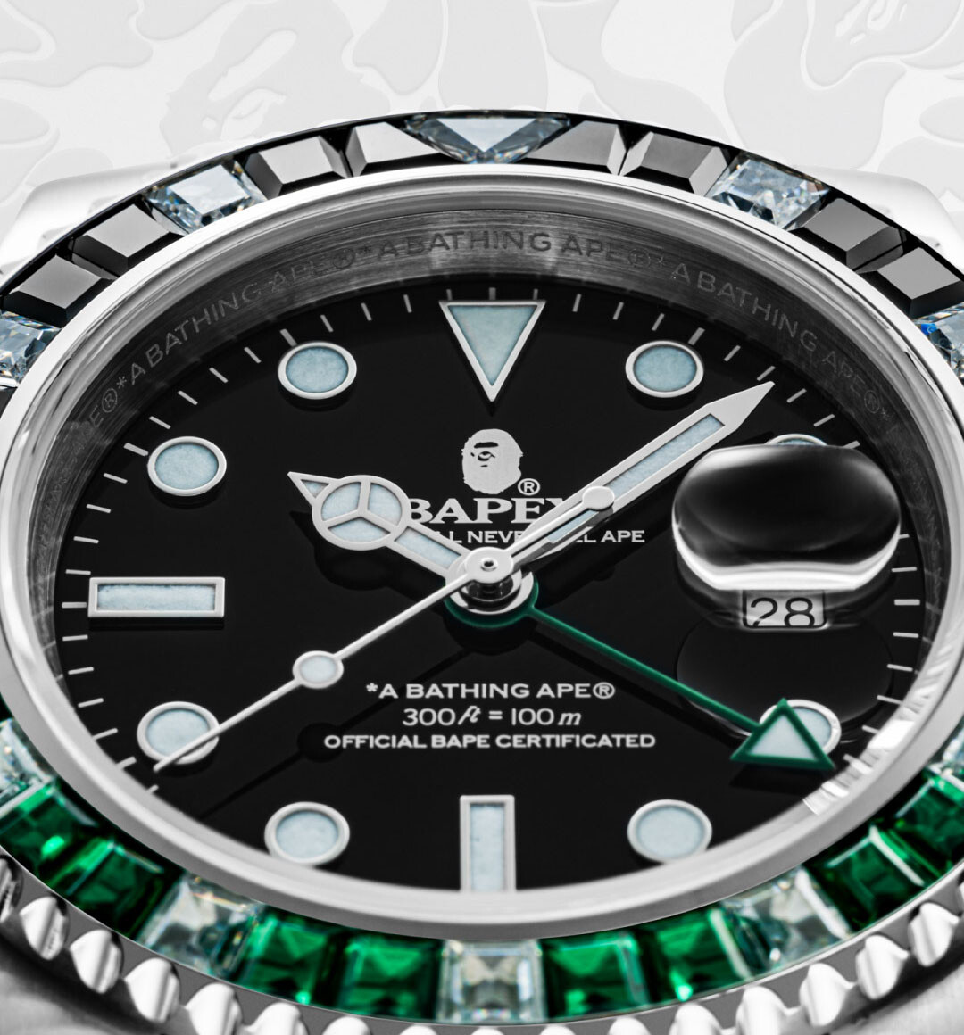 Pre-owned A Bathing Ape 2024 Ss  Men's Goods Bapex Type 2 Crystal Stone 1j70187008 In Black X Blue