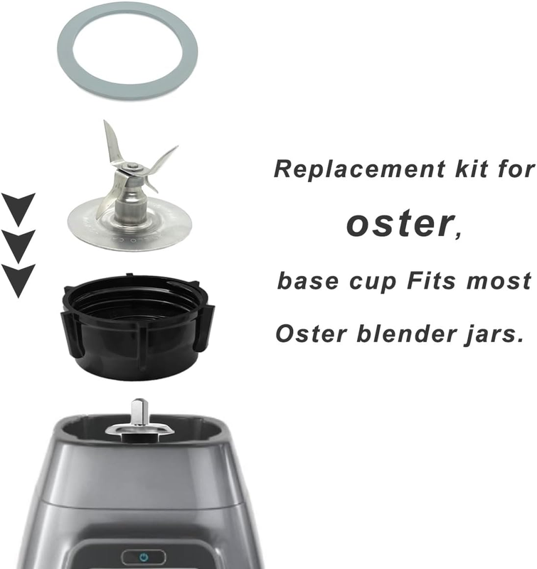 For Oster Blender Replacement Parts Blender Ice Crusher Blade with Jar Base Cap,