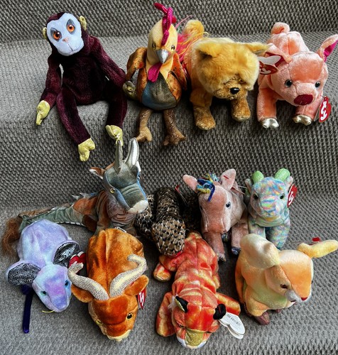 Ty Beanie Babiesコレクション、29セット Ty Beanie Babies, 2000 CHINESE ZODIAC Complete Set of 12