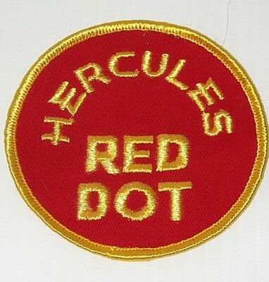 NOS Hercules Red Dot Vintage Reloading Powder Patch 3 1/8'' Buy Multiples & Save
