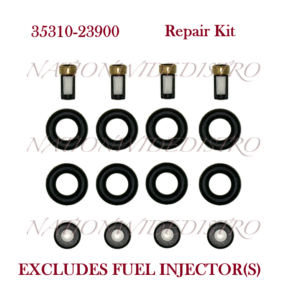 Repair Kit for Fuel Injectors for 2007-2009 Kia Spectra5 Hyundai Elantra 2.0L I4
