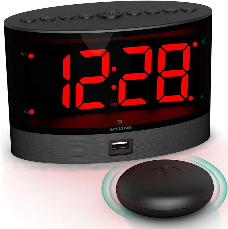 W/ Wireless Bed Shaker Vibrating For Heavy Sleepers Deaf