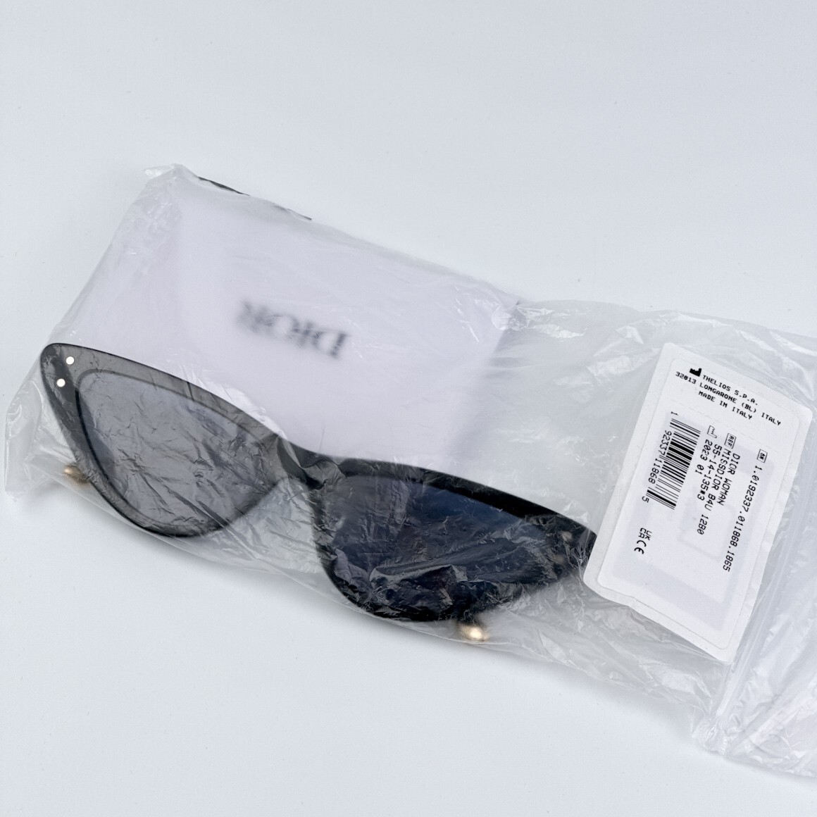 Pre-owned Dior Miss B4u Cd40105u 01v 12b0 Black Blue Unisex Cat Eye Sunglasses