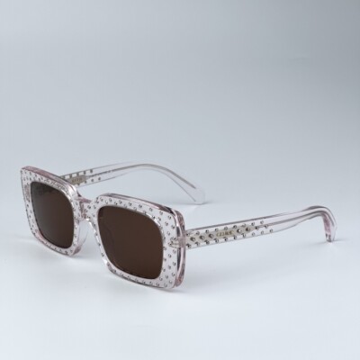 NEW Celine CL4213IS 27E ANIMATION XMAS Shiny Crystal Brown Women Sunglasses