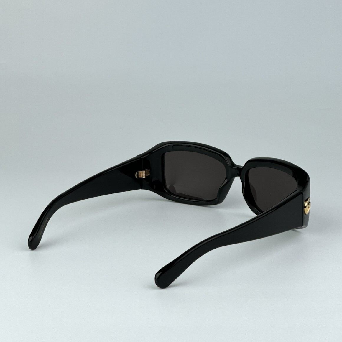 Pre-owned Gucci Gg1403s 001 Black Grey Unisex Rectangle Sunglasses Gg 1403s In Gray