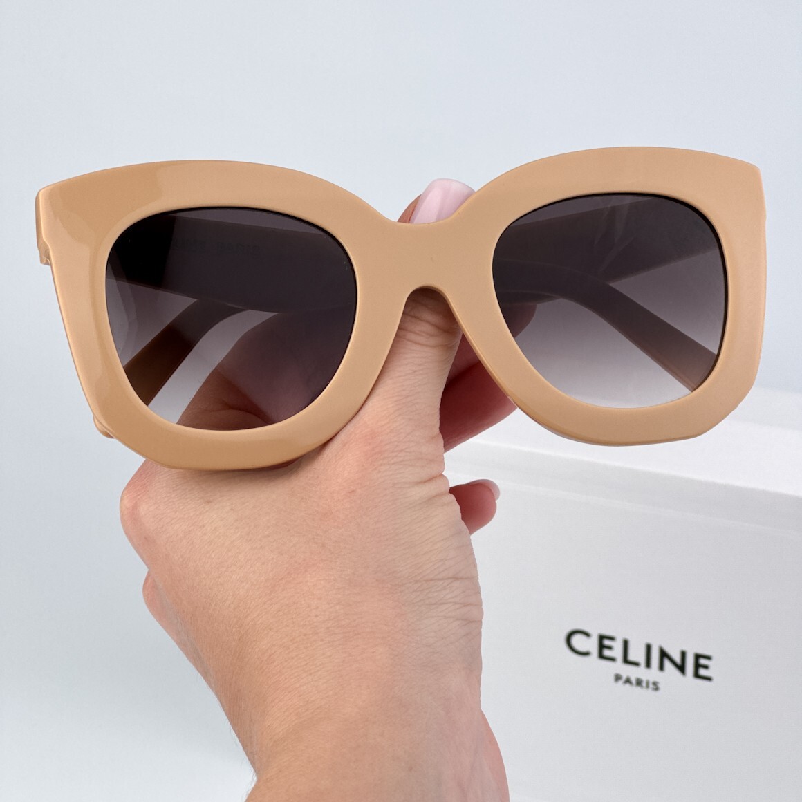 CELINE CELINE CL4005FN 57Z BEIGE GRADIENT VIOLET GEOMETRIC WOMEN SUNGLASSES